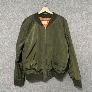 Ashley Outerwear Bomber Jacket Men's XL Green Flight MA-1 Style